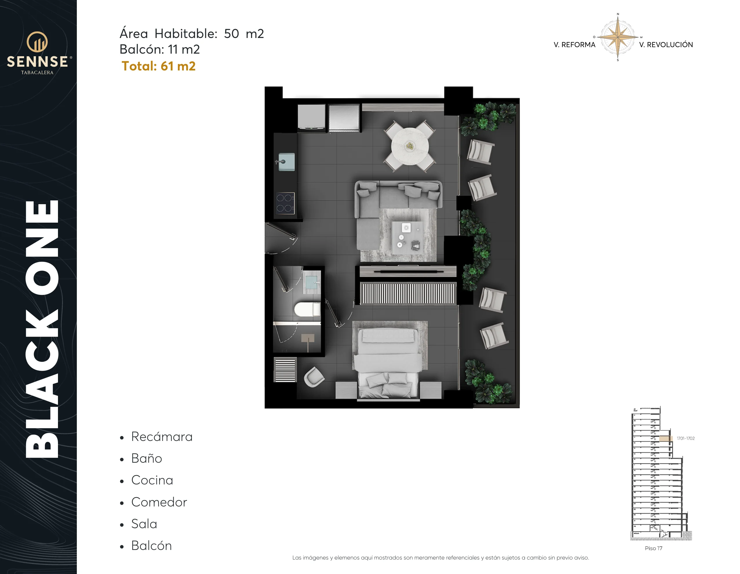 Tipología de departamento. Plano arquitectónico